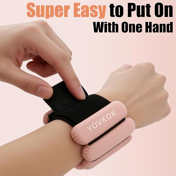Wrist Weights, Silicone Adjustable Ankle Weights for Women Men - Strengthen Arms and Legs Ideal for for Home Gym Workout, Running, Yoga, Pilates, Barre, Exercise, Strength Training