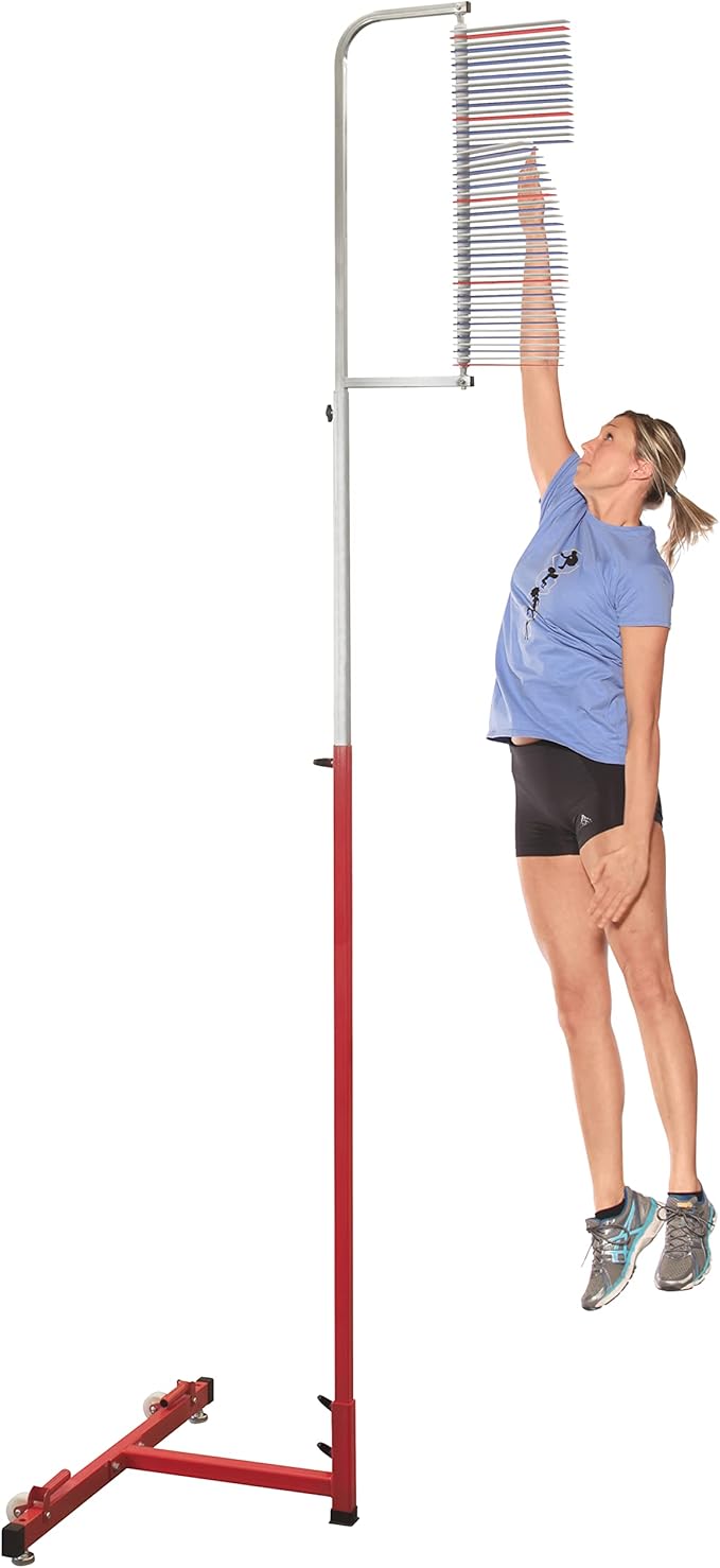 Gill Athletics PowerMax Vertical Jump Tester - Jumping Trainers for All Athletes - Easy to Install Vertical Jump Measurement Tool - Colored Vane Pattern for Easy Measurement