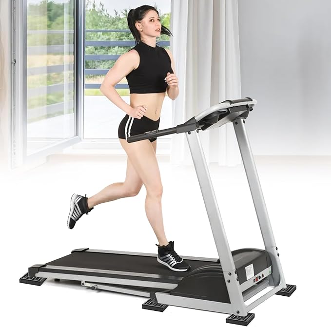 8 Pack Heavy Duty Exercise Equipment Mat, 4 x 4 x 0.8 Inch Non Slip Noise Reduction Mat for Treadmill, Treadmill Mat Pad for Rubber Hardwood Floors Carpet Protection Home Gym