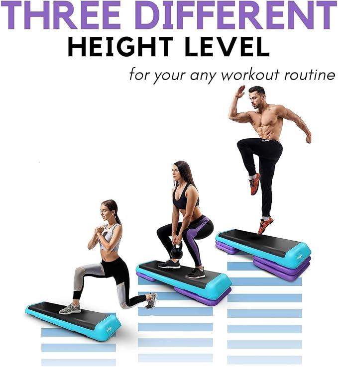 Yes4All Multi-Functional Aerobic Step Platform Adapter/Versatile Stepper Platform With Pilate Bar And Resistance Band
