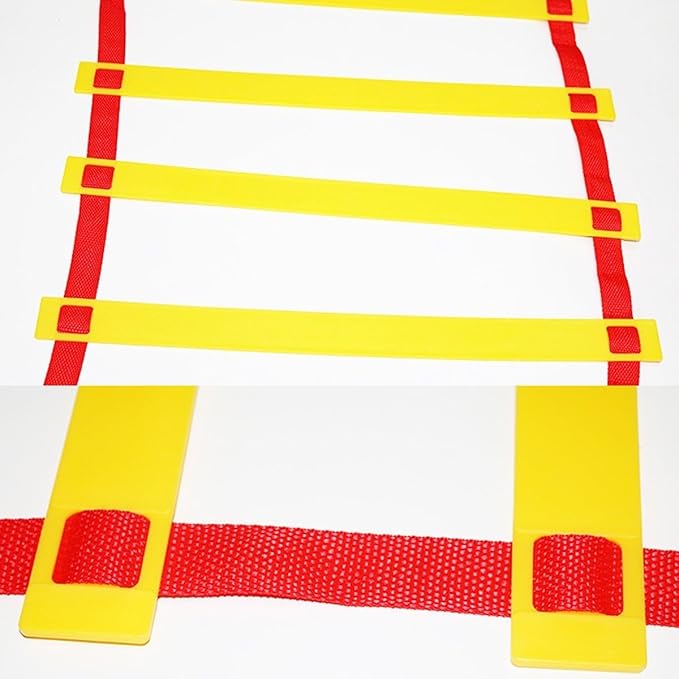 Speed Agility Exercise Hurdles with Carry Bag, Sport Home Gym Training Ladder, Soccer Football Fitness Faster Footwork Drills Aid, Adjustable Quickness Folder Equipment