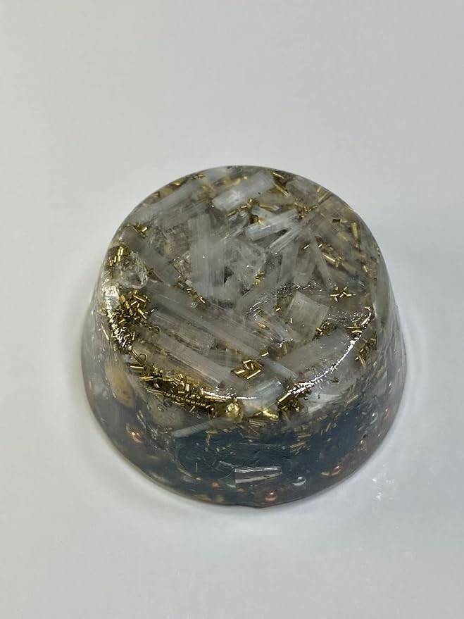 Selenite Orgone Generator Energy Accumulator 7.83Hz/432Hz/528Hz/Advance Harmonics Many Beautiful Ingredients! (Selenite)