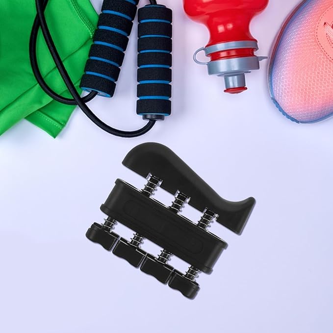 FUOYLOO Finger Strengthener Hand Grip Strengthener Hand Gripper Strength Training Device for Adults, 7lb Resistance, Black, Forearm and Finger Exercise Equipment for Guitarists