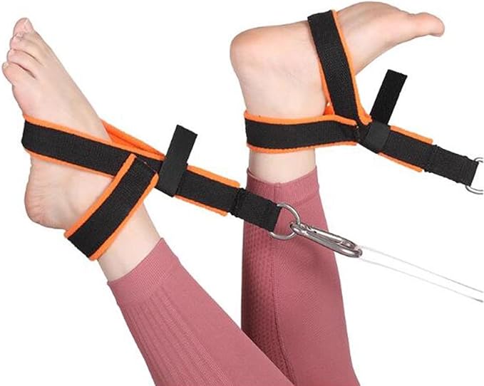 2X Pilates Straps Yoga Straps Strength Training Flexible Core Equipment Reformer Strap Fitness Belts for Studio Adults Gym