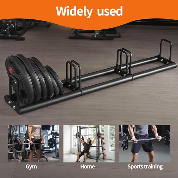 1PC Weight Plate Rack for Home Gym - Weights Rack for Plates Use Singly or Combine Multiple Units | Olympic Weight Plate Rack Up to 660 LBS - New Model Bumper Plate Rack for Easy Plate Changes