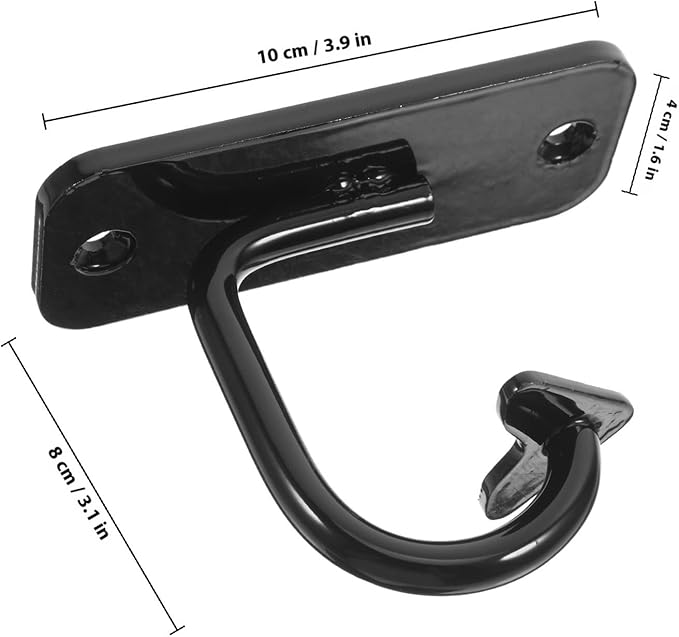Totority Resistance Band Wall Anchor Hook for Home Gym, Black Steel Fixed Mount for Yoga Hammock, Pilates, Battle Ropes and Fitness Training Equipment Attachments