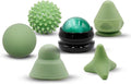 Physical Therapy Pain Relief Massage Ball Set for Trigger Point Release - Myofascial Release Tool & Deep Tissue Massage Set of 6 Pieces - Lacrosse, Spiky, Hand Roller & Mountable Self Massage Ball