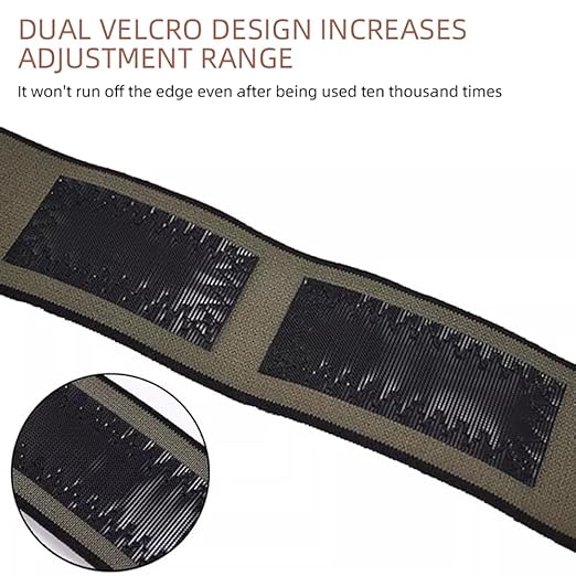 Weightlifting Elbow Wraps (1 Pair) - 90CM（35.4" ） Adjustable Compression Elbow Strap - Joint Support, Powerlifting & Gym Workouts (Men & Women) (Green)