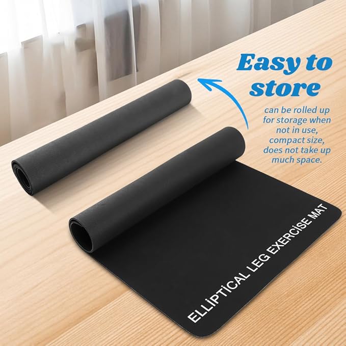 Non-Slip Workout Mat for Ellipse Leg Exerciser,Ellipse Machine Mat,Exercise Mats for Under Desk,Equipment for Electric Seated Foot Pedal Exerciser,Stability,Protects The Floor