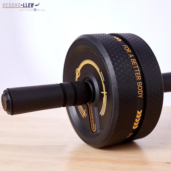 Ab Roller Wheel. Abdominal Training Roller for Men/Women, Abdominal Wheels Widened to 3.4 ", Rubber Tread of The Abdominal Wheel Upgraded, Max Weight 490 lbs