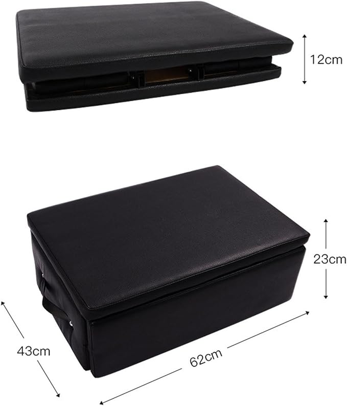 Pilates Sitting Box for Reformer Accessories, Professional Portable Balance Training Box for Core Exercise, Home Gym, Studio, 24.41x16.93x9.06 inch