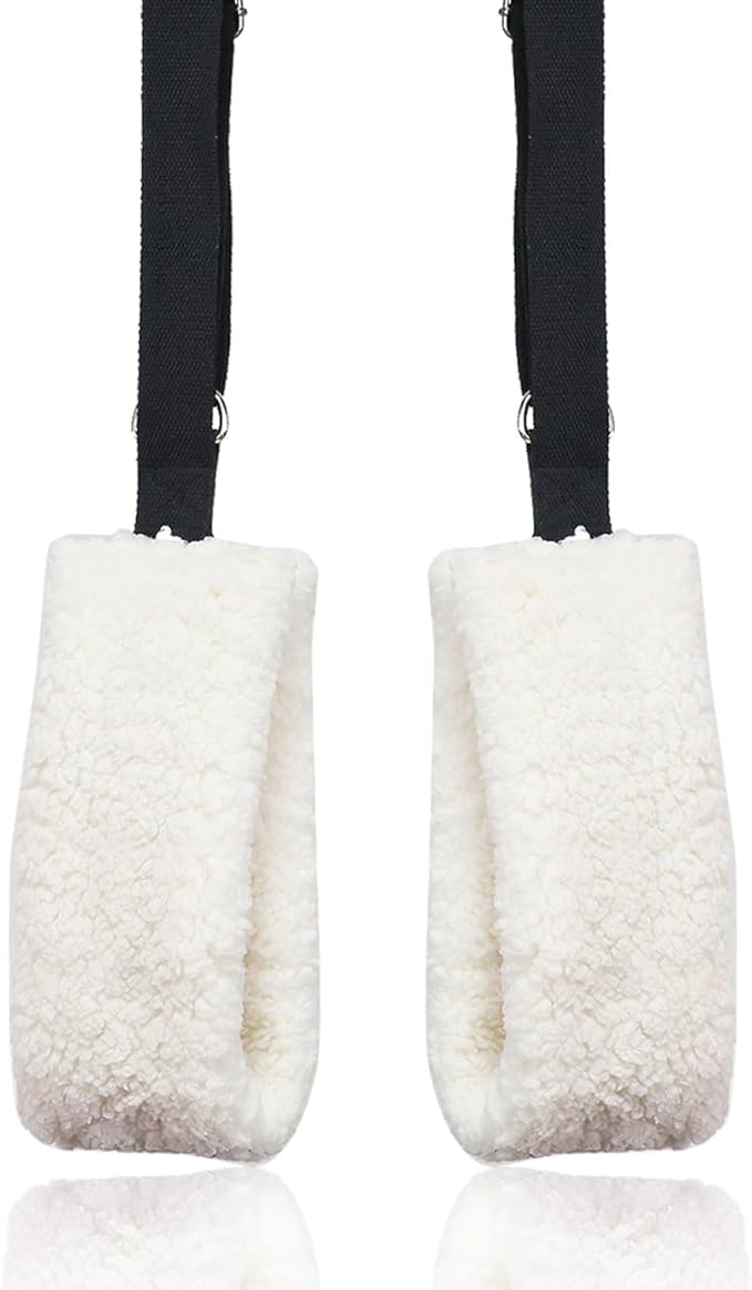 Adjustable Pilates Fuzzies Straps - Premium Plush Cuffs for Pilates Cadillac Reformer, Pilates Equipment for Home and Studio, Provides Comfort, Stability, and Support During Workouts