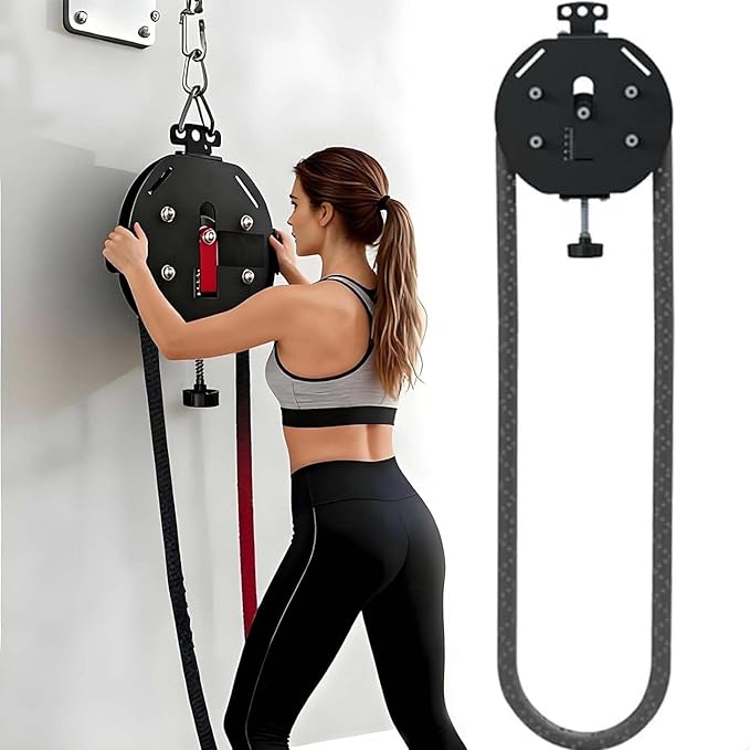 Home Gym Infini-ty Rope, Endless Rope Trainer With Pulley, System Features A 4-meter Rope, 30 Kg (66 Lbs) Max Resistance, 150 Kg (330 Lbs) Capacity For Body Coordination Exercises.