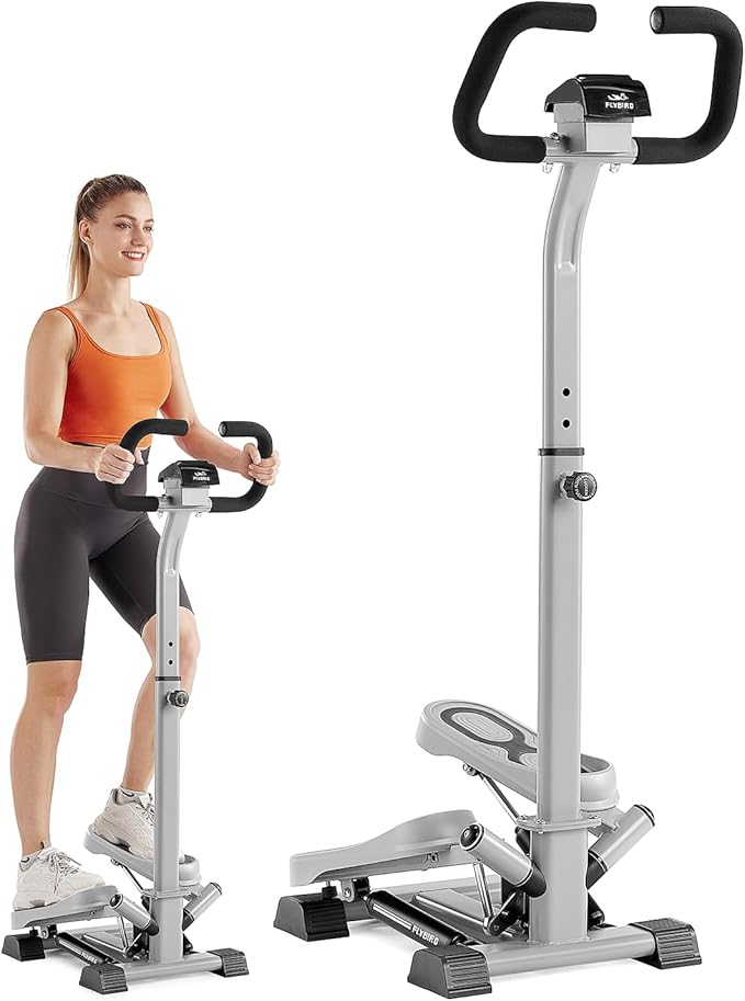FLYBIRD Stair Stepper Machine for Workout, 350 LBS Capacity Twisting Stepper for Cardio Burning, Legs, Hips & Glutes, Fitness Equipment for Men and Women