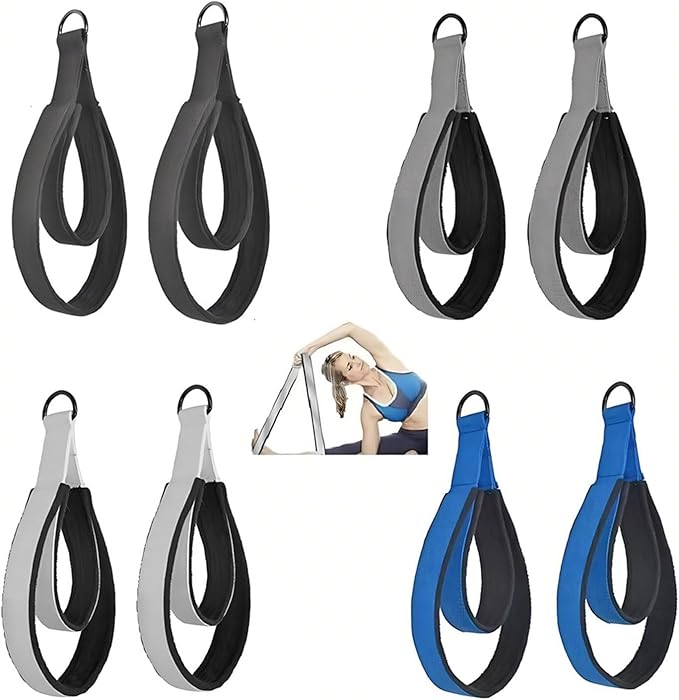 Double Loop Strap 1 Pair Pilates Yoga Double Loop Belt Fitness Equipment Strap for Gym Double Loop Yoga Pilates Strap