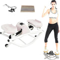 U-Shaped Rock Stepper, with Resistance Band & Mat - Side to Side Low-Impact Fitness Stepper for Home Workout, Compact for Legs Glutes Abs, Rock Stepper with Digital Display