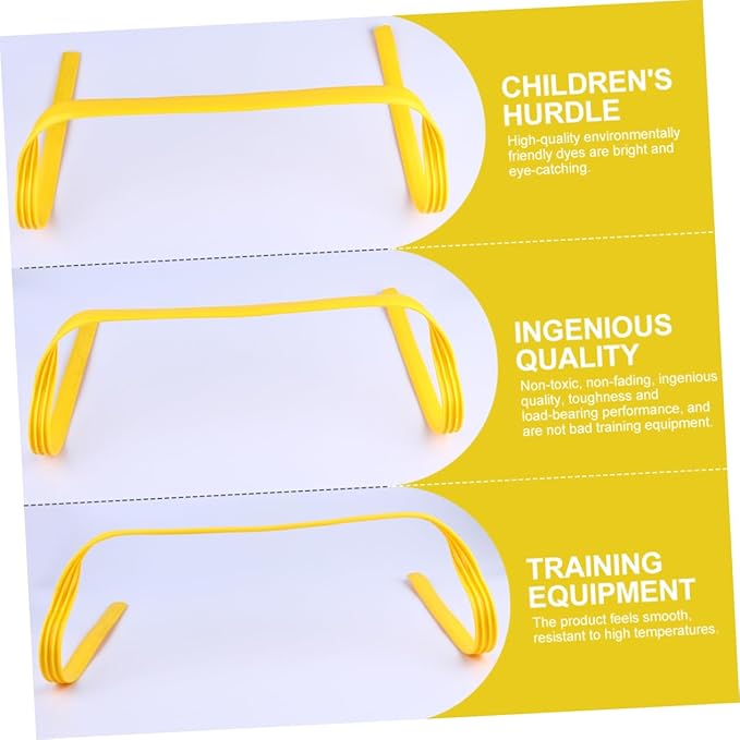 4Pcs Agility Training Hurdles Soccer Equipment for Speed Flexibility Coordination Durable Weatherproof Design for Outdoor Sports Activities