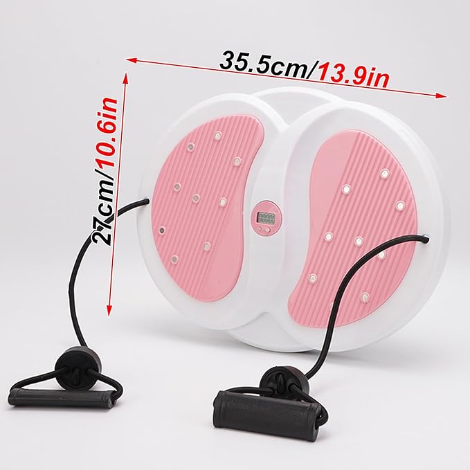 Twist Exercise Machine, Twist Ab Machine, with Pull Rope and Counter, Silent Rotation, Non-slip Bottom, Suitable for Home Fitness