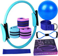 Pilates Essentials Kit for Women, Pilates Kits for Home Workouts Women Yoga Sets Hip Exercise Band Yoga Ball Figure 8 Resistance Band Fitness Equipment