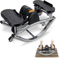 Rock Stepper, Side to Side Stepper Machine with Non-Slip Floor Mat and Resistance Band, Home Exercise Steppers for Legs, Glutes, Abs
