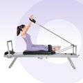 Pilates Reformer, Foldable Pilates Machine & Equipment for Home Use and Gym Workout, Suitable 5 Springs Full-Body Workout, Portable Pilates Equipment for Beginners