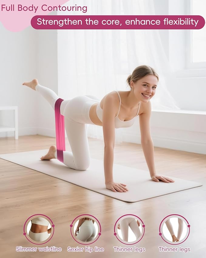 KABCON Pilates Kit for Home, Women Beginners Workout Essentials Set with 13" Ring, 9.8" Ball, Resistance Bands & Guide, 13/14/16 PCS Compact Pilates Equipment