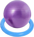 SRNSAEB Exercise Ball Seat for Office Desk Height, Ergonomic Balance Ball Chair Stool for Home/Office/School/Gym/Prolonged Sitting, Height Adjustable Pilates Yoga Ball Chair(Purple,75cm(29 7/2in))