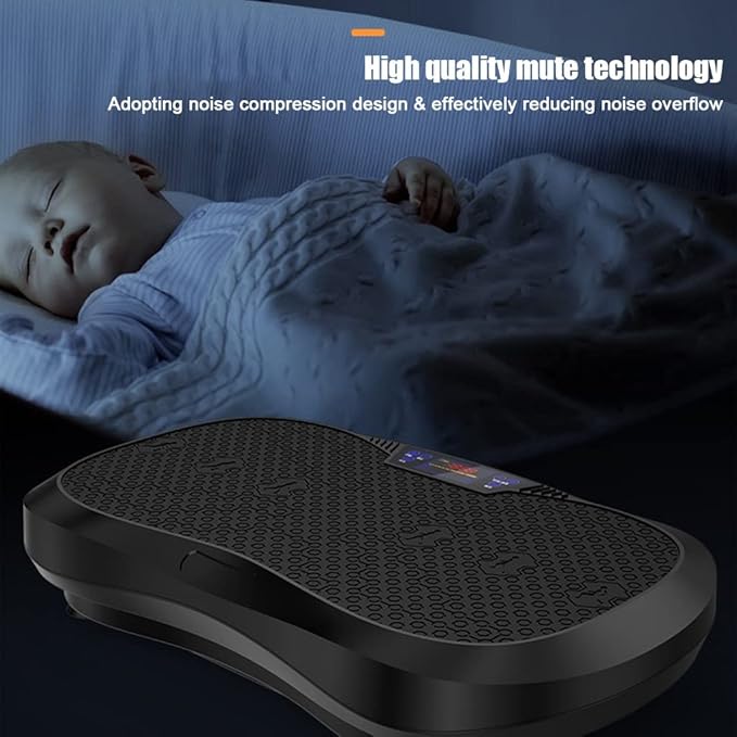 Vibration Platform with Resistance Exercise Band - Vibrating Shaker Power Machine - Equipment for Whole Body Home Fitness - PulsatingTraining