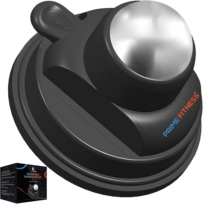 PRIME Fitness Wall Mounted Massage Ball | Cold Therapy | Back Massager | Cryo Stick | Relieve Muscle Pain (360 Massager)