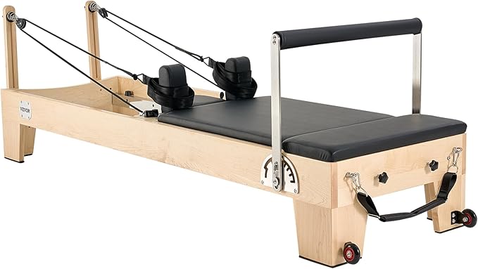 VEVOR Pilates Reformer Machine, Pilates Workout Equipment for Home Gym Studio Use, Pilates Reformer with Sitting Box and Jumpboard，fit for Beginners & Advanced Users