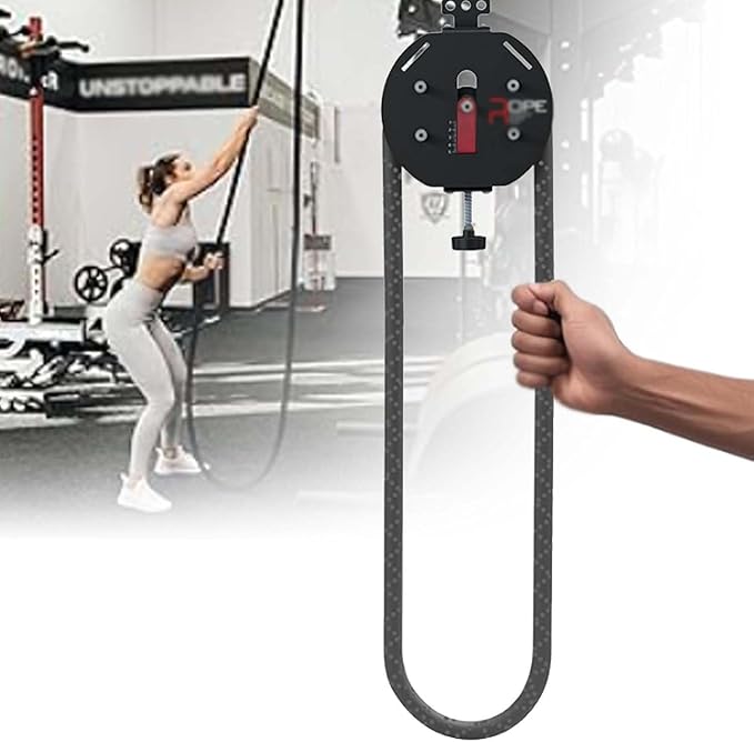 Suspension Endless Rope Trainer, Portable Cable Machine System, Enables A Wide Range of Pulling Exercises. Closed-Loop Design Support Muscle Endurance and Aerobic Fitness Training.