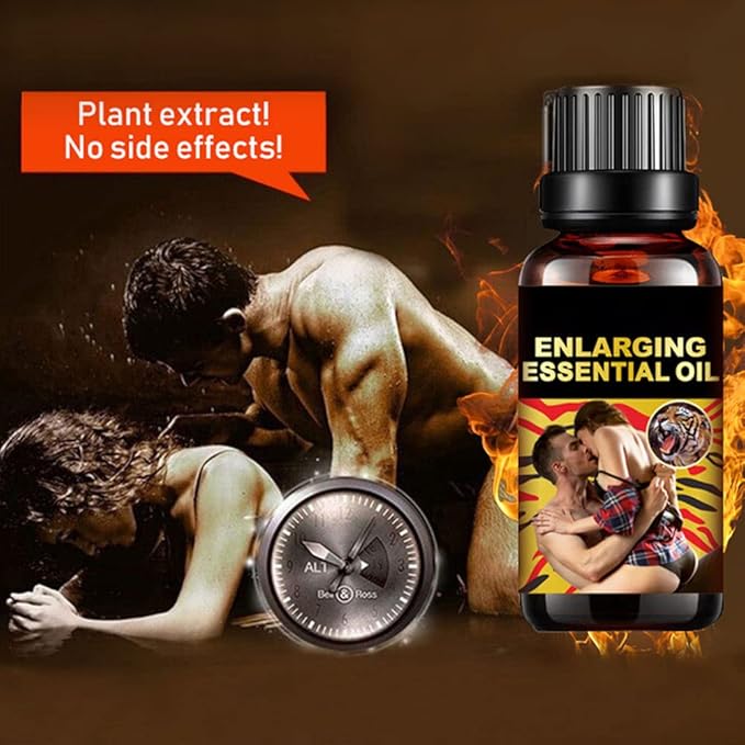 Men Massage Essential Oil, Body Moisturizing & Penis Becomes Longer and Thicker Enhancement Erotic Massage Oil, Men Energy for Care Delay Performance (Oil)