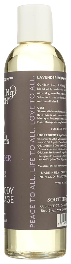 Soothing Touch Bath Body & Massage Oil, Calming Lavender - 8 Oz