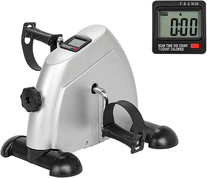 Under Desk Bike Pedal Exerciser, Exercise Bike for Leg/Arm Trainer Pedal Exerciser Foot Peddler Portable Therapy Bicycle Leg Peddler Portable Mini Cycle Bike