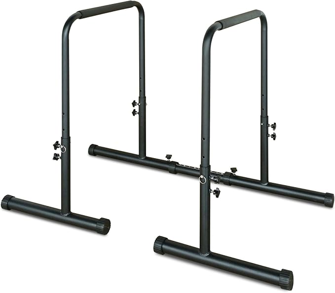 Dip Bar, Adjustable Dip Stands Station for Home, Functional Heavy Duty Parallette Bars for Upper Body Workout (550LBS Loading Capacity, 2025 New Version)
