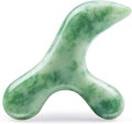 Deep Tissue Trigger Point Massage Tool - Natural Jade Gua Sha Acupuncture Scraping Stone - Foot Reflexology Acupressure Point Massager for Full Body Relax, Muscles Soreness and Pain Relief
