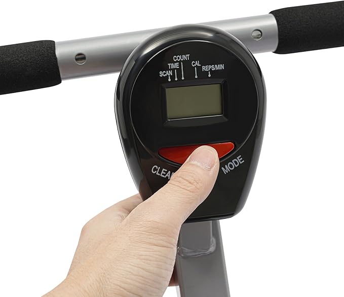 Rowing Machine, Hydraulic Rower Machine for Home, Foldable Rowing Exercise Equipment with LED Meter, 12 Levels of Resistance, Height Adjustable, 264.55 lbs Weight Capacity for Home Gym Use