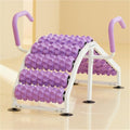 Chair Yoga with Handles, Foldable Pilates Equipment with Multiple Foam Rollers, Home Workout Bench with Suction Cup for Gym, Bedroom, Living Room