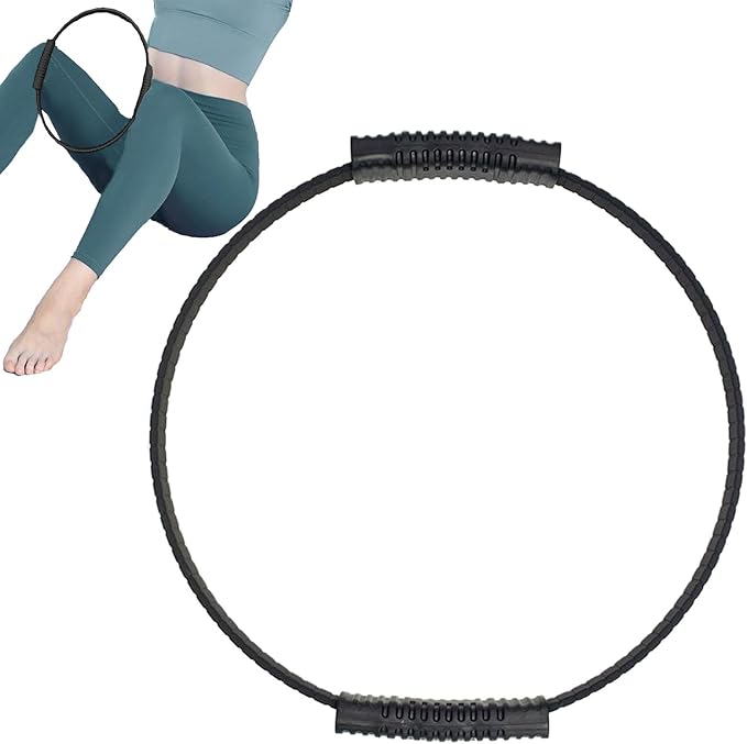 Pilates Ring Circle, Pilates Ring Fitness Circle, Lightweight & Durable Foam Padded Handles, Double-Grip Non-Slip Ergonomic, Pilate's Fitness Circles for Home Gym Dorm Apartment Workout Beginners