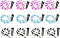 Jump Rope 12-Pack - Pink, Blue, Black and White Skip Ropes for Exercise - Outdoor Jump Rope for Kids, Adults and Athletes - Family Fun Toys and Games