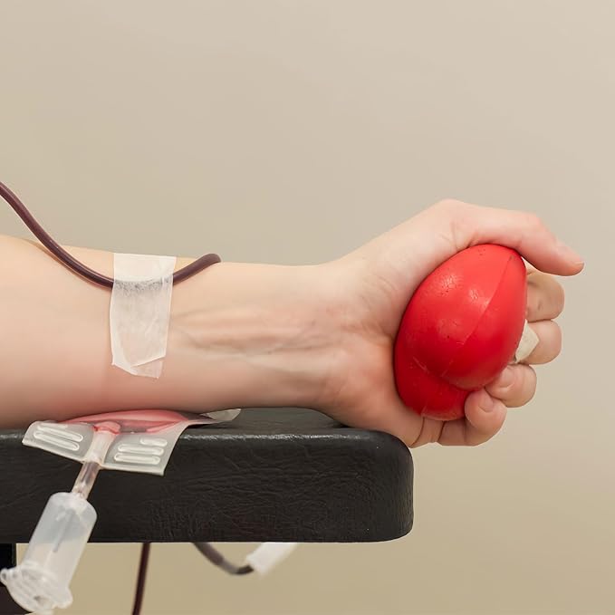 Squeeze Ball for Donating Blood, Hand Strength, Relief Anxiety Stress Ball, Exercise Squeeze Ball for Hands (2PCS-Red Drop)