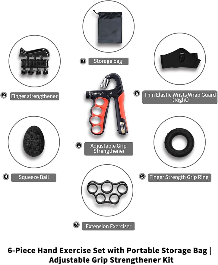 ProGrip Strength Trainer with Auto-Count & Wide Adjustment (11-220 LBS) –Hand Strengthener Kit for Home Gym, Forearm Building & Recovery Training