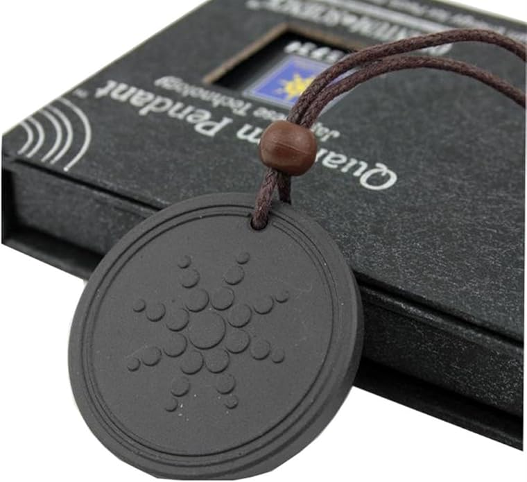 Volcanic Energy Stone Protection Shield Necklace,Sunflower Pattern Energy Necklace(42MM)