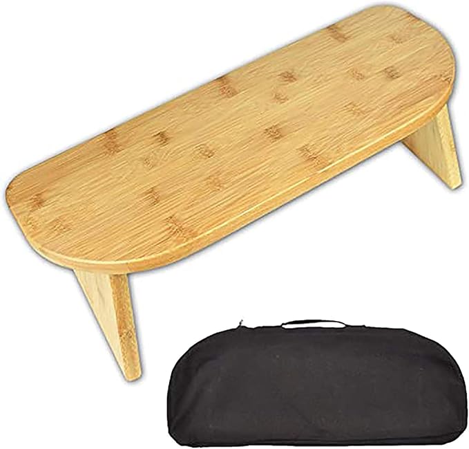 Perfect Kneeling Stool, Ergonomic Yoga Bench, Folding Meditation Bench Made Of Renewable Bamboo