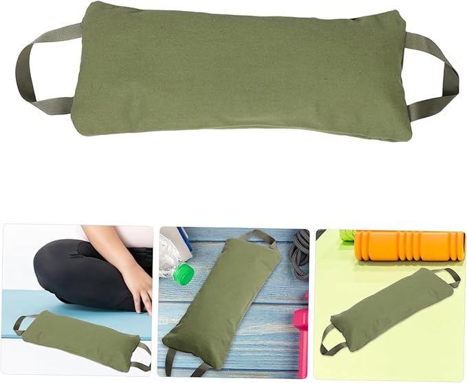 Happyyami Portable Canvas Sandbag for Weightlifting and Yoga Training Lightweight Exercise Bag for Home and Outdoor Workouts Durable and Versatile Fitness Equipment Military Green