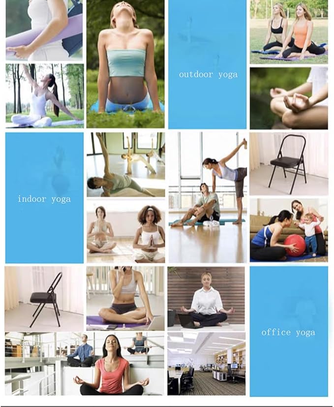 Yoga Chair,Backless Yoga Chair Prop,Pilates Chair,Strength Training Inversion Equipment,Yoga Chair Iyengar,Foldable and Portable Folding Stools for Yoga,Black Triple Beam