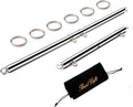 Sovyime 2pcs Silver Portable Restore Spreader Bar, Exercise Guide Pilates Sports Aid Training Fitness Gear, Home Yoga Gym Kit