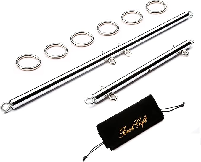 Sovyime 2pcs Silver Portable Restore Spreader Bar, Exercise Guide Pilates Sports Aid Training Fitness Gear, Home Yoga Gym Kit