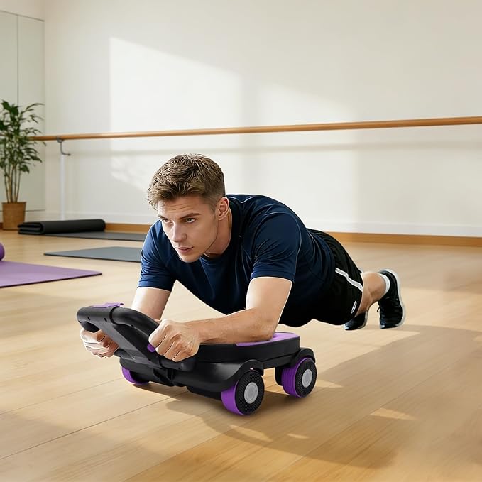 AB Roller Wheel, Four-Wheel Elbow Support Abdominal Roller, Abdominal Roller