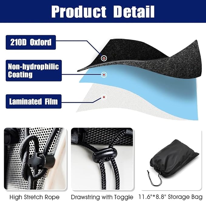 Rower Fan Bag (Airflow Guide Cooling Cover) Replacement for Concept 2 Rowing Machine Models: C, D, & E